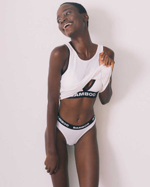 String Classique Pearly White Bamboo Underwear