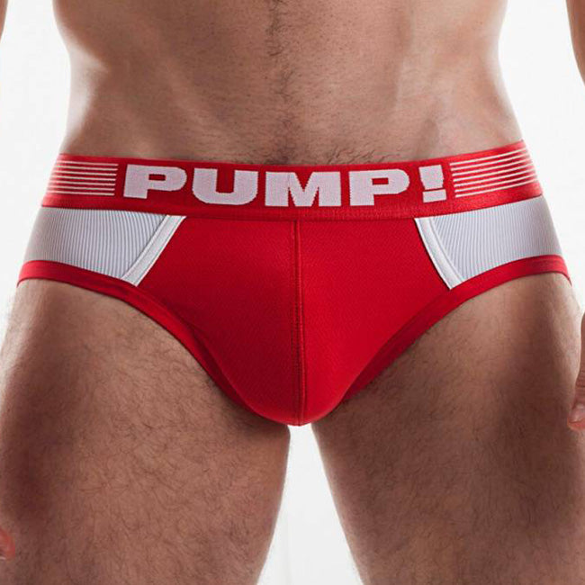 Pump! - Brief : Ribbed Red