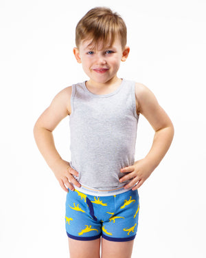 Boxer Mininuanya Kids yellow dinosaurs