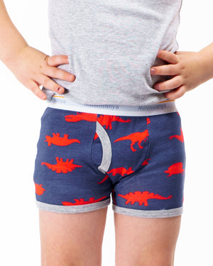 Boxer Mininuanya Kids Red dinosaurs