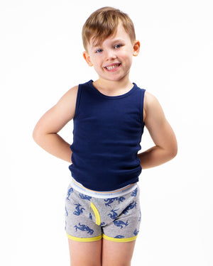 Boxer Mininuanya Kids Dinosaurs blue