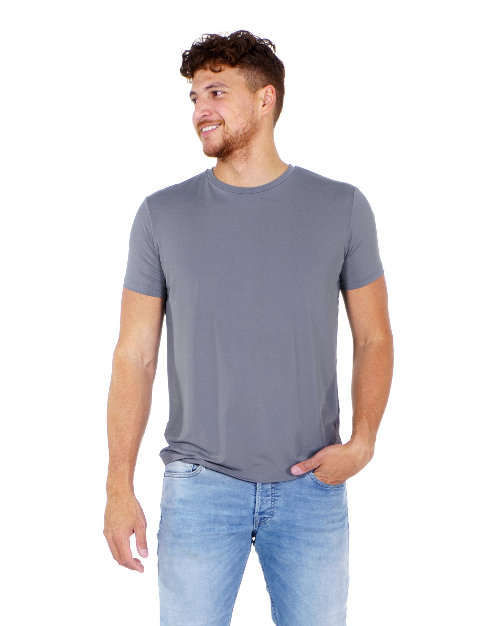 Nu Crisp gray microfiber t-shirt
