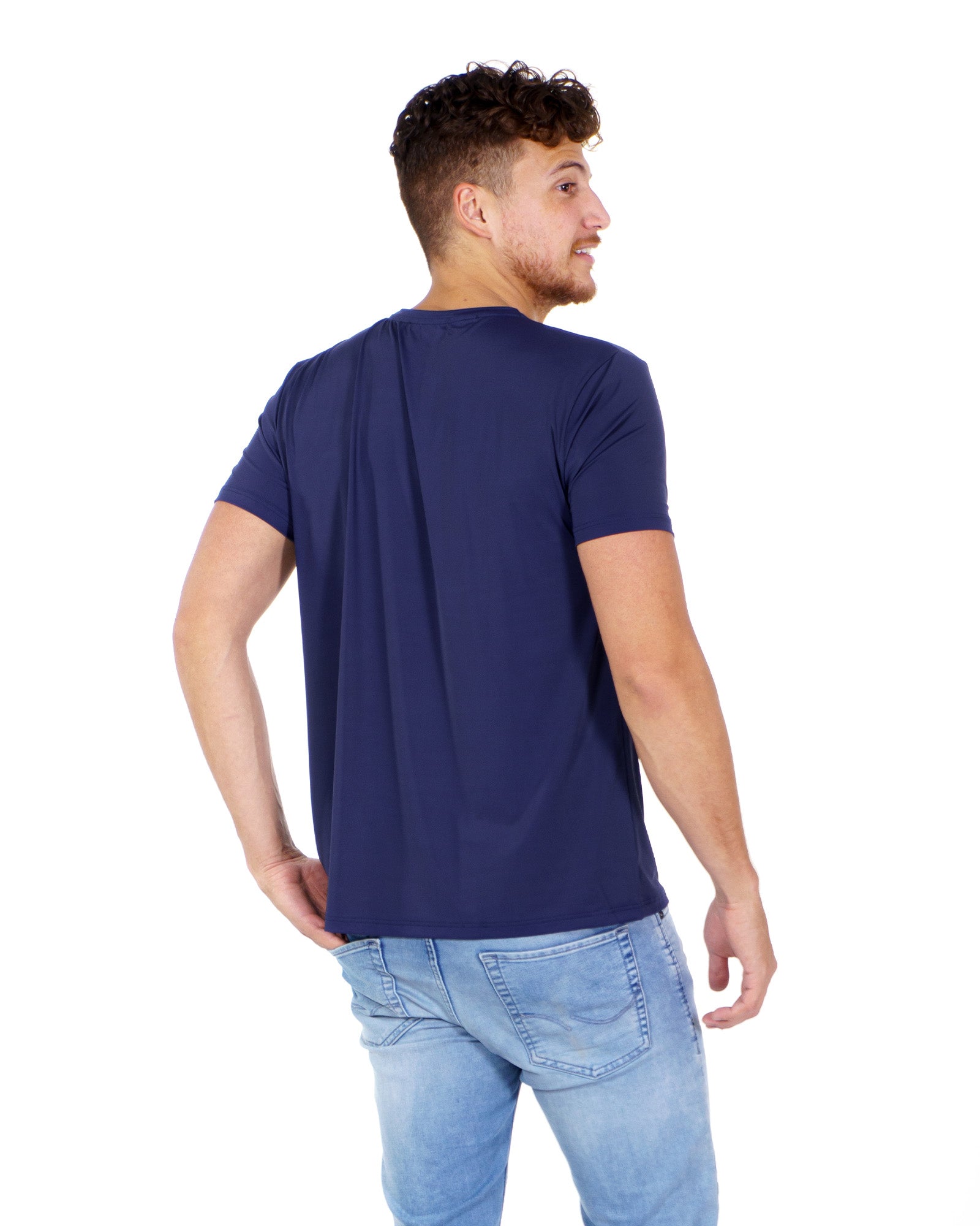 T-shirt Nu Crisp microfibre bleu marin