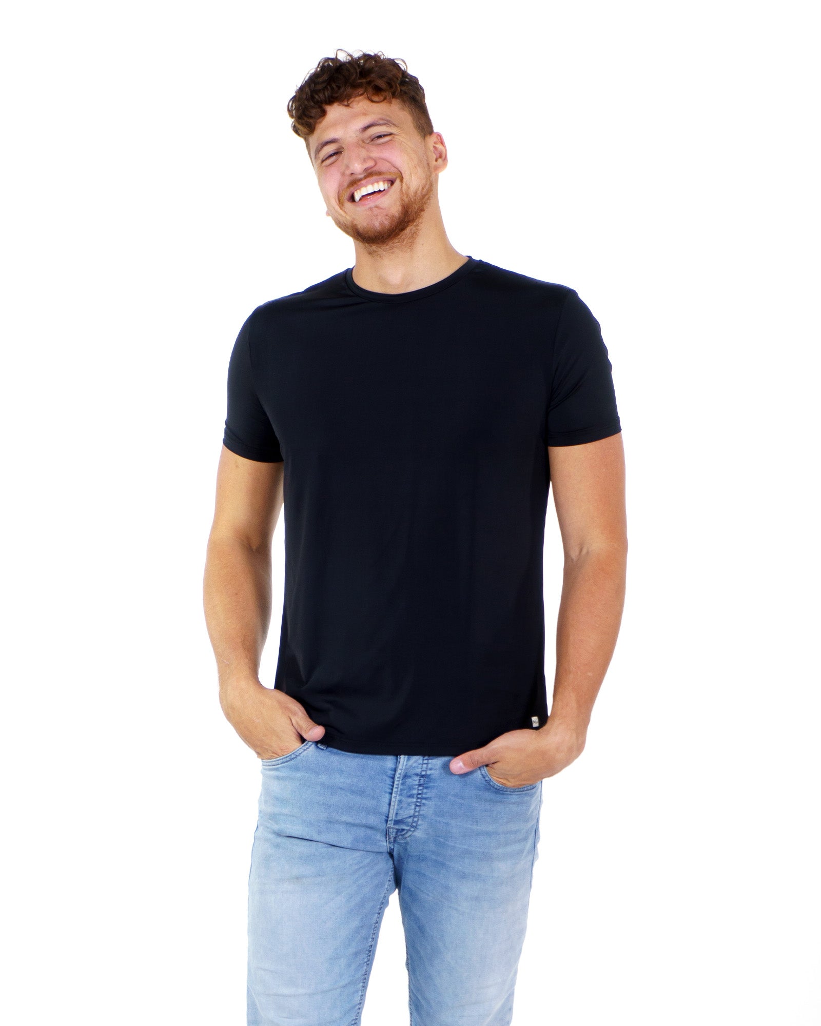 Nu Crisp black microfiber t-shirt