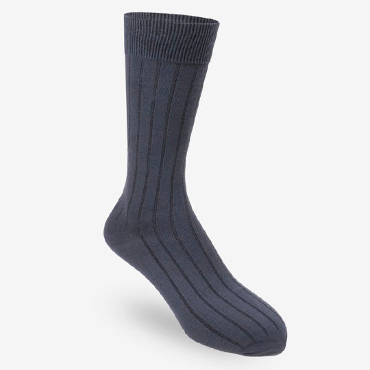 Nu - Bamboo Crew Sock : Charcoal Needle Out 