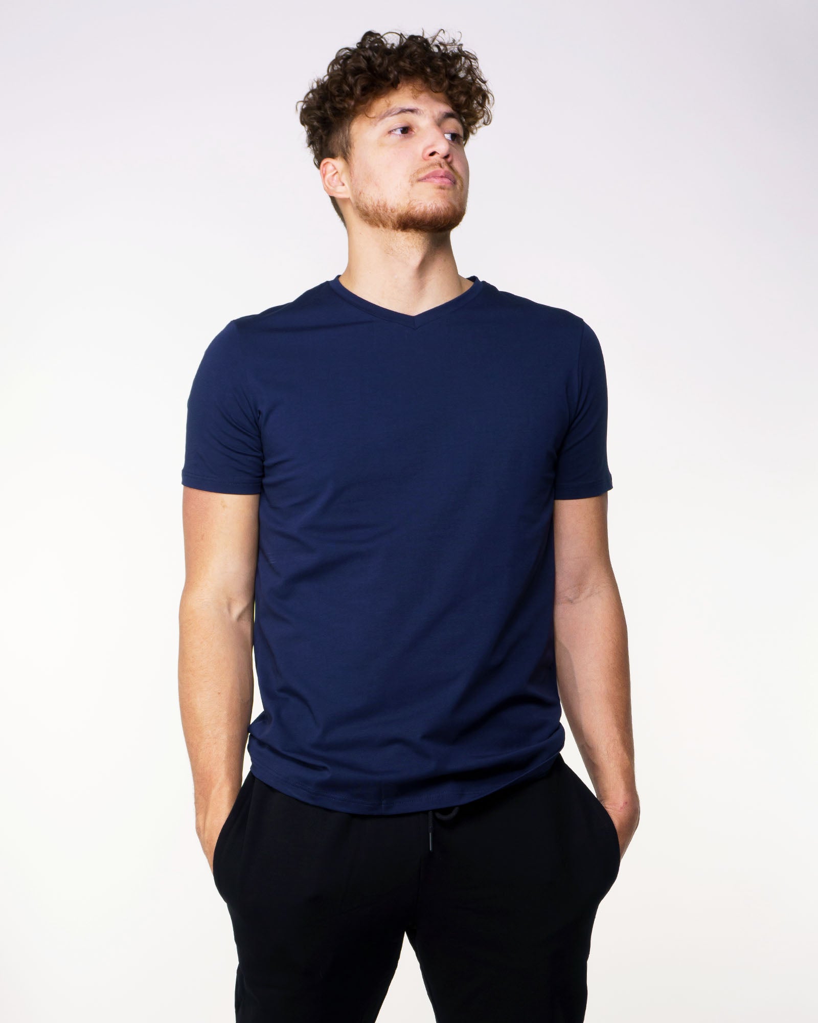T-shirt Nu Pima coton bleu marin