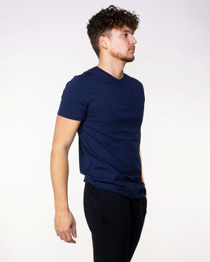 T-shirt Nu Pima coton bleu marin