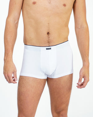 Boxer court Nu Pima coton blanc