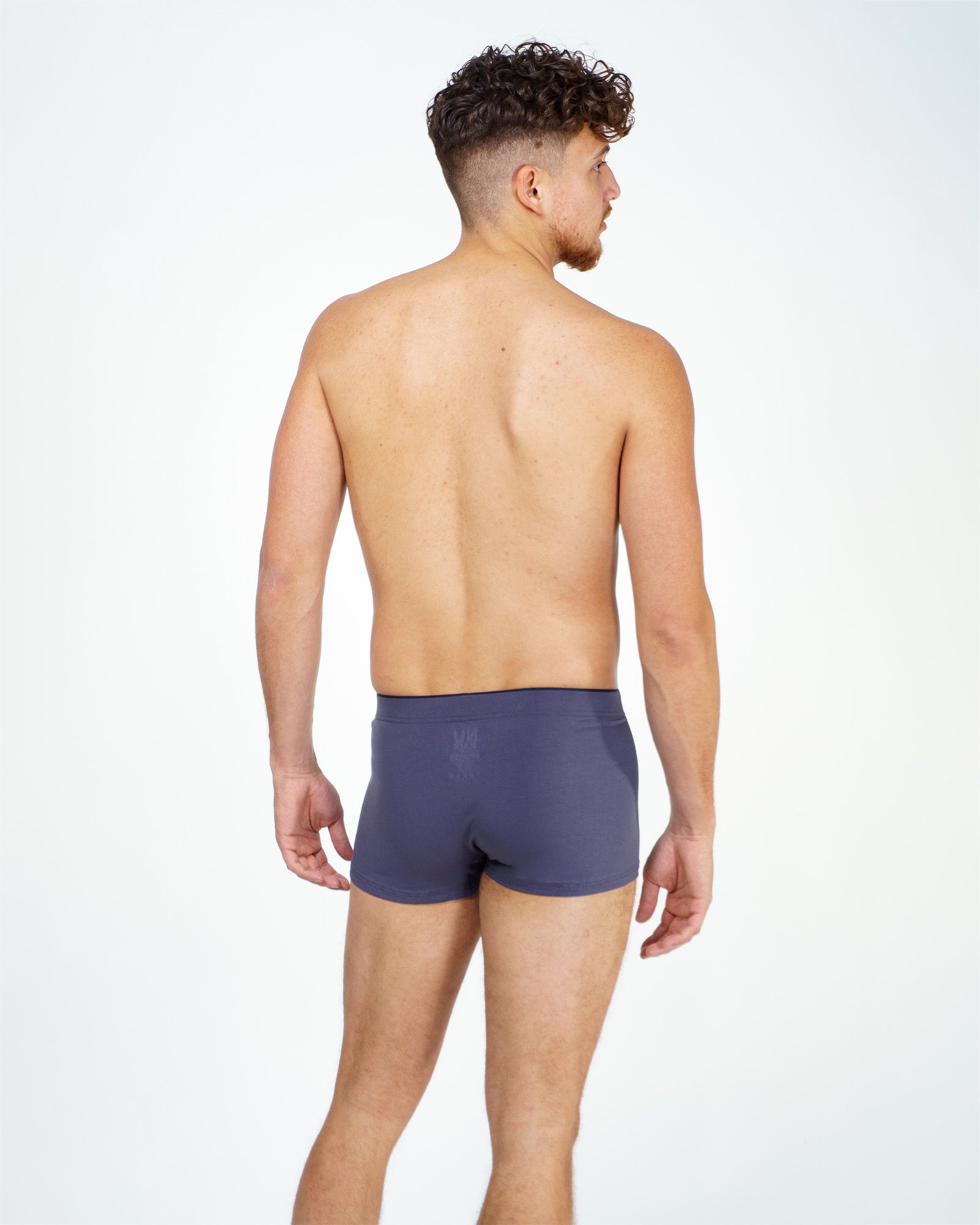 Boxer court Nu Pima coton bleu