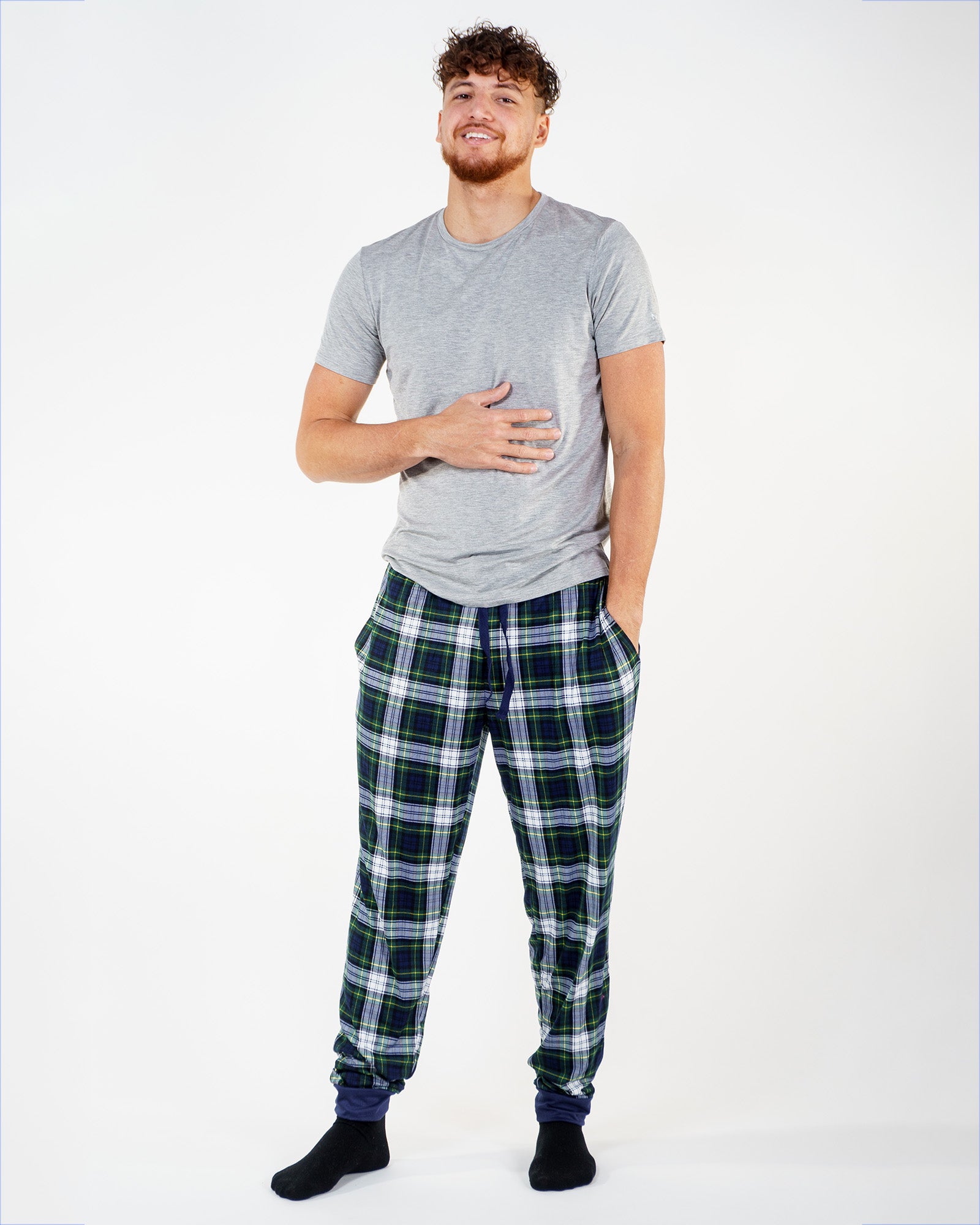 Pantalon de Pyjama Nu Malone Tartan Vert