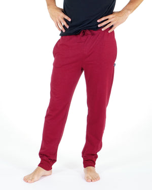 Pantalon Nu Perfect en Coton Burgundy