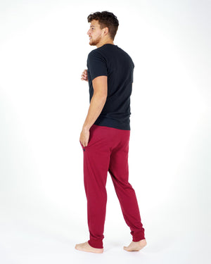 Pantalon Nu Perfect en Coton Burgundy