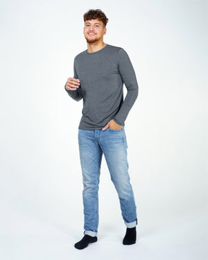 Chandail manches longues en bambou charcoal