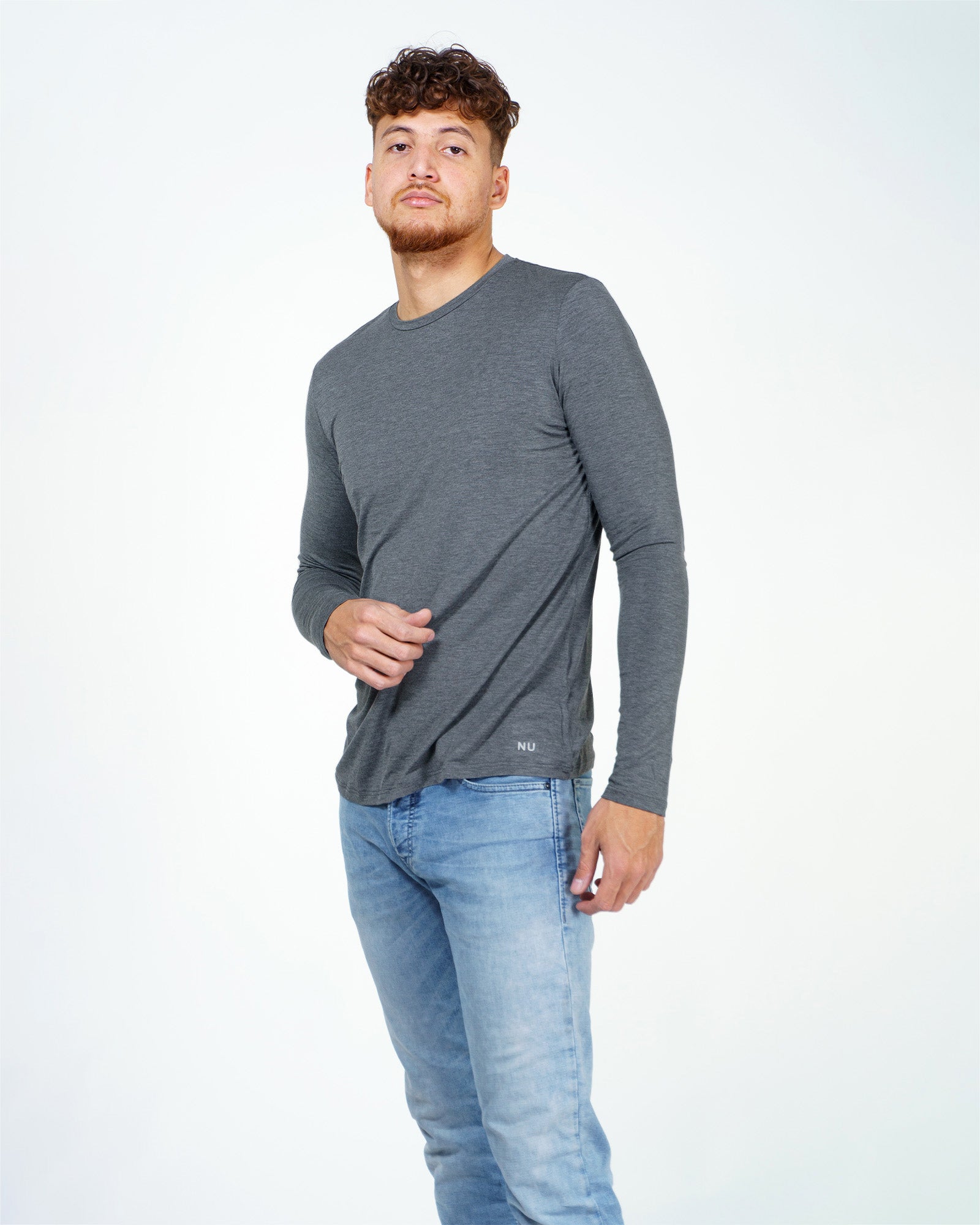 Nu t-shirt charcoal manches longues en bambou