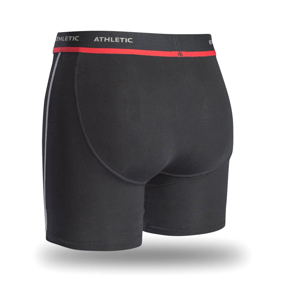 Boxer Nu Athlétique noir et rouge