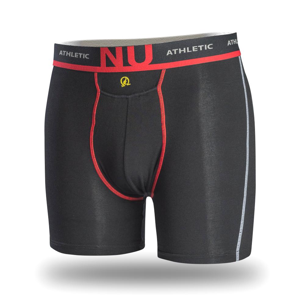 Boxer Nu Athlétique noir et rouge