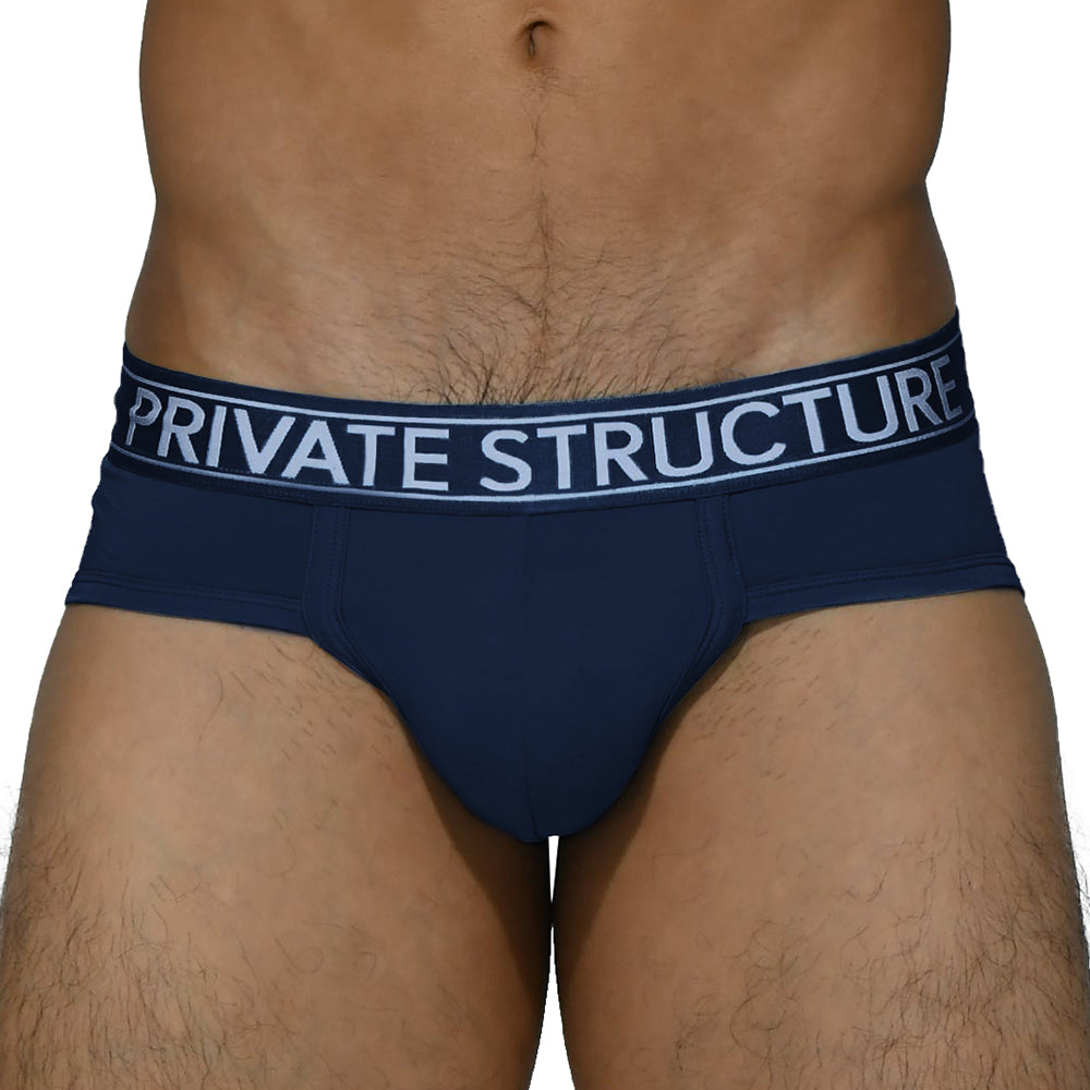 Private Structure Contour Bamboo Brief midnight navy