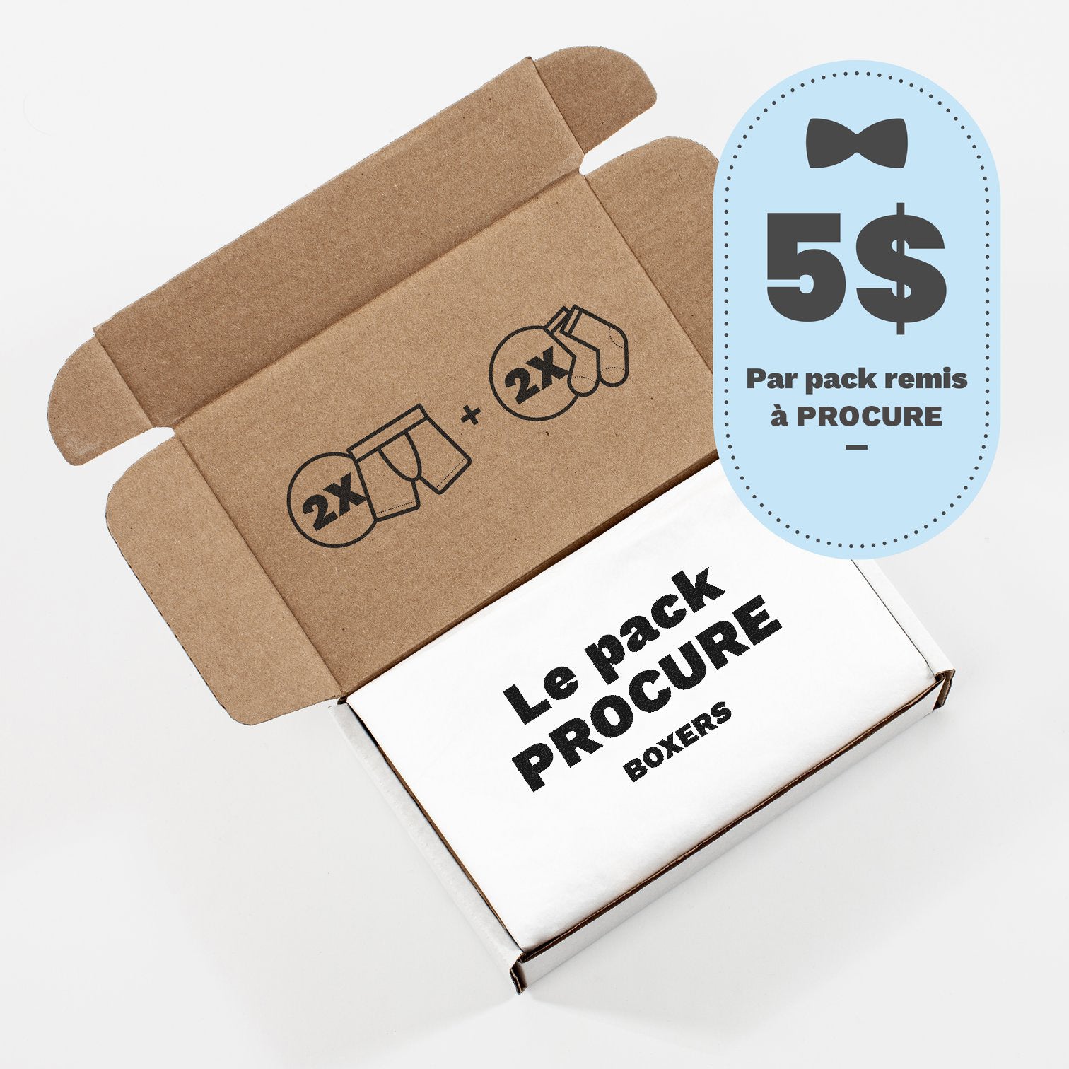 Pack PROCURE - 2 boxers, 2 paires de bas