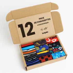 Le Pack «L'excentrique» 12 paires de chaussettes sélectionnées Bodyskin