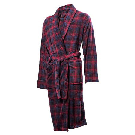 Robe de chambre Wanted rouge avec carreaux