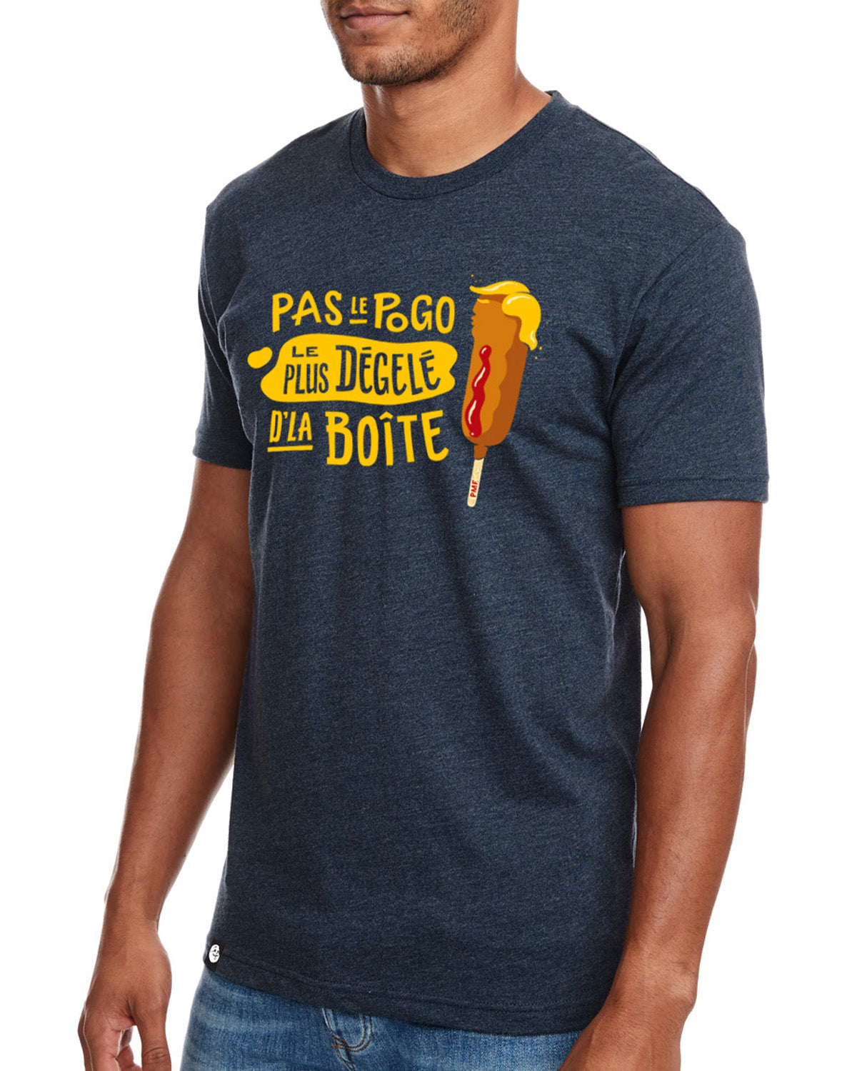 Phoque Apparel - T-Shirt : Navy “Pas le pogo le plus dégelé de la boîte“