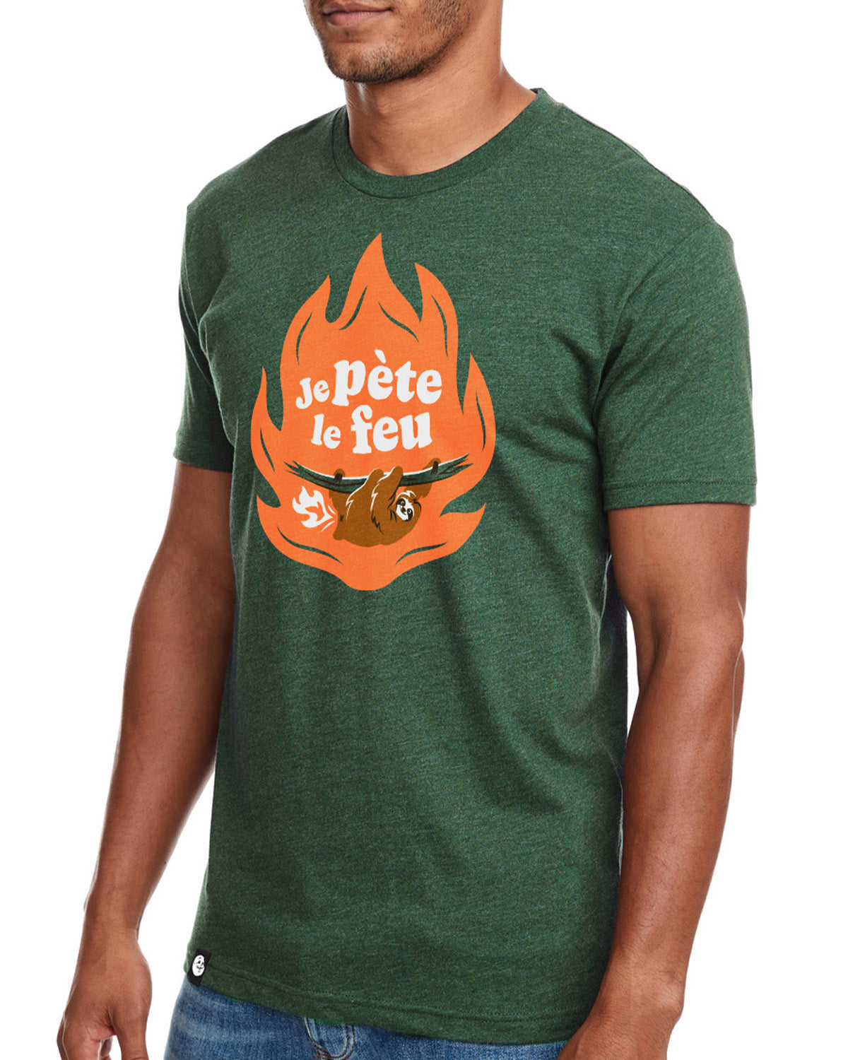 T-shirt Seal Apparel green I'm on fire