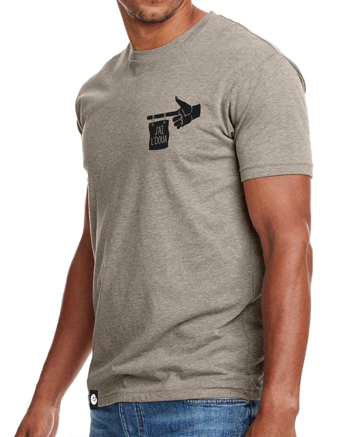 T-shirt Phoque Apparel gris «J'ai l'doua»