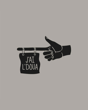 Phoque Apparel - T-shirt : Grey "J'ai l'doua"