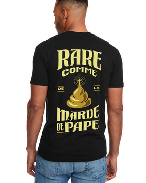 T-shirt Phoque Apparel noir Rare comme de la marde de pape