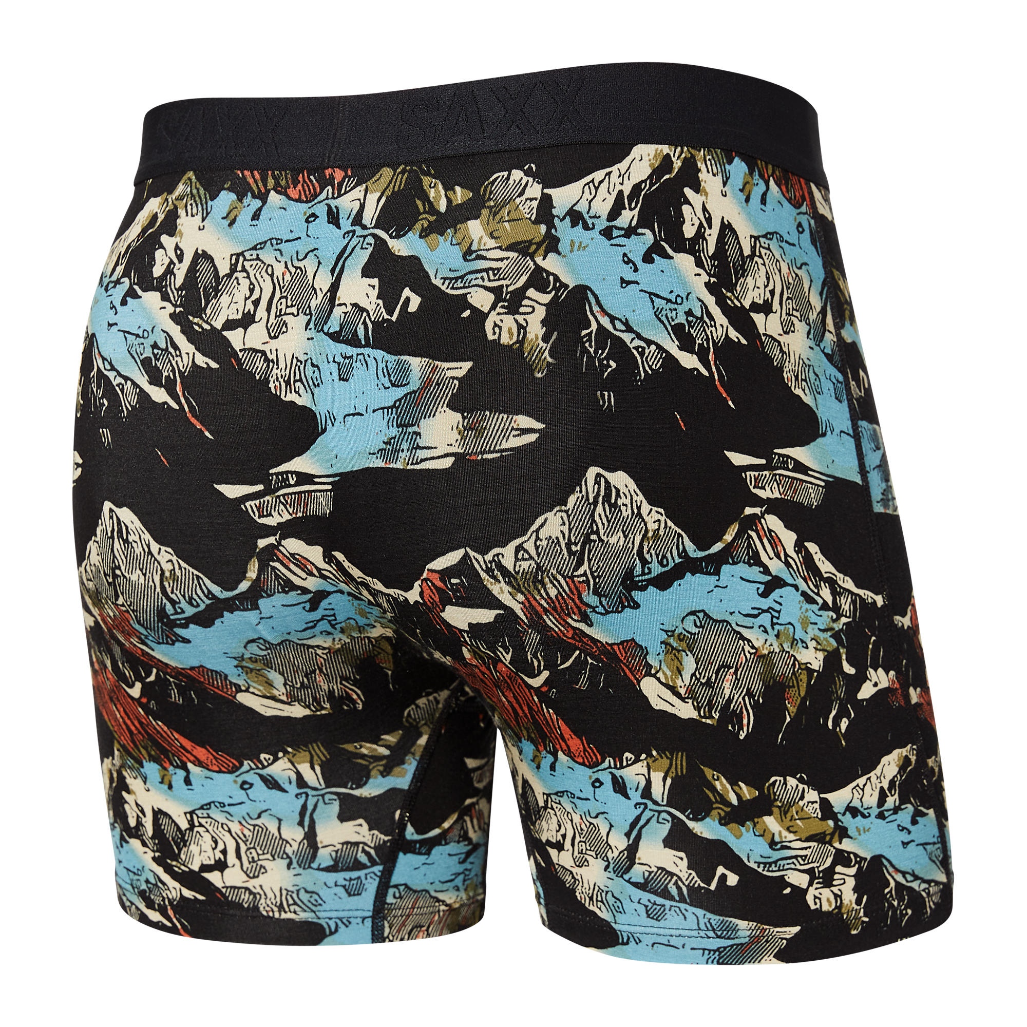 Boxer Saxx Ultra Black Mountainscape avec ouverture