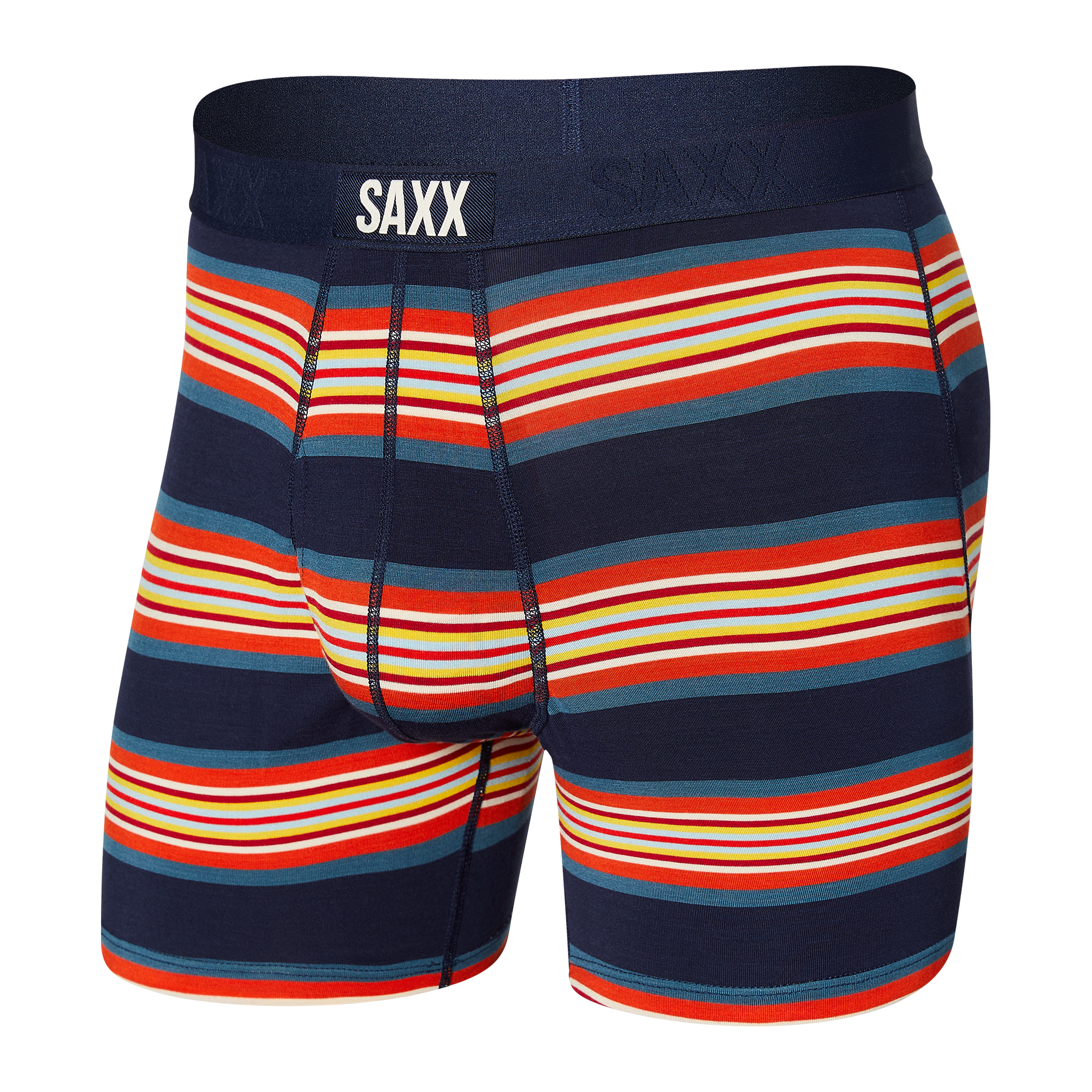 Boxer Saxx Ultra Navy Banner Stripe avec ouverture