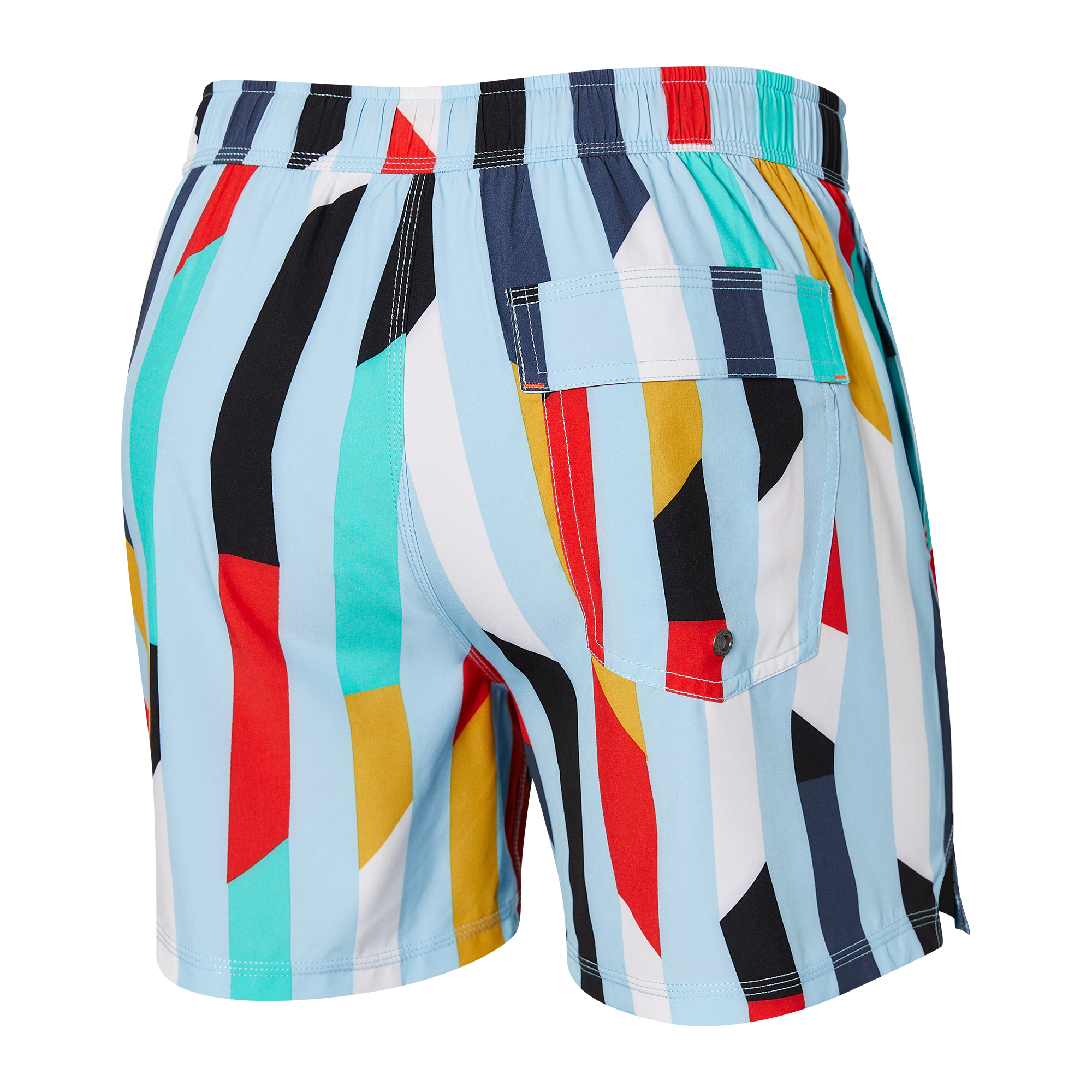 Maillot de bain Saxx Oh Buoy 2in1 VOLLEY 5" Cutwork Stripe Airy Blue