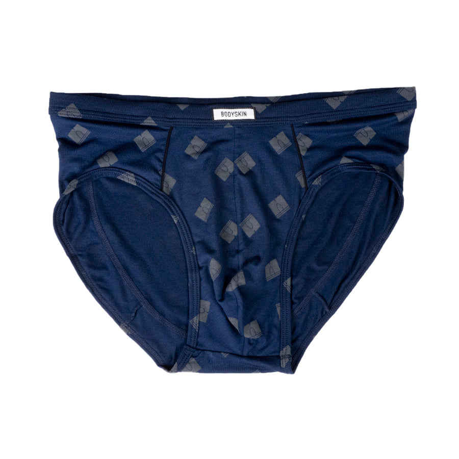 Slip Bodyskin bleu avec logos