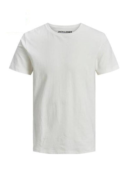 T-shirt Linen basic crew neck cloud dancer