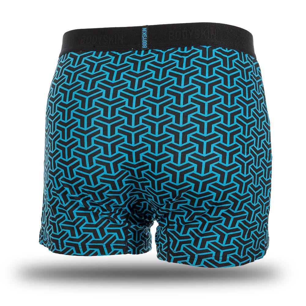 Boxer Bodyskin Lucky lousse géo turquoise