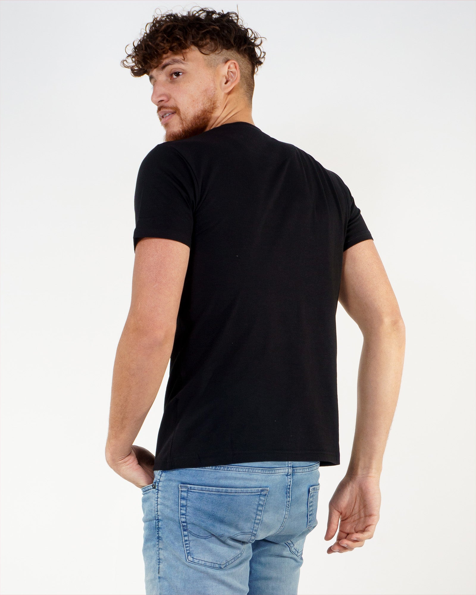 T-shirt Threadbare Col Rond Noir