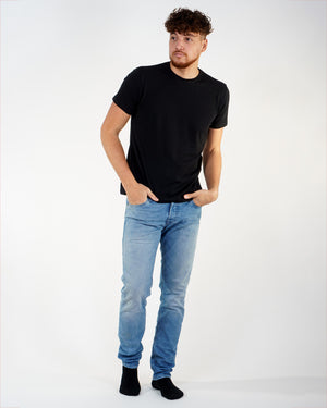 T-shirt Threadbare Col Rond Noir