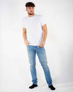 T-shirt Threadbare Col V Blanc
