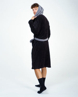 Robe de chambre Wanted Black Contrast Grey Hood