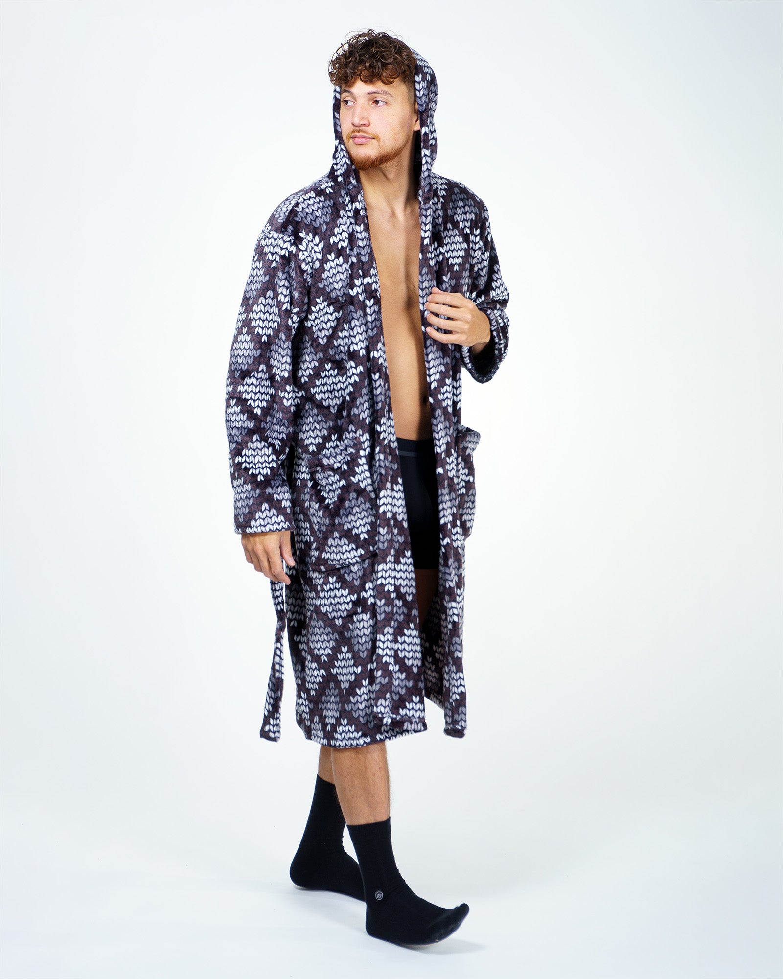 Robe de chambre Wanted Black Grey Diamond
