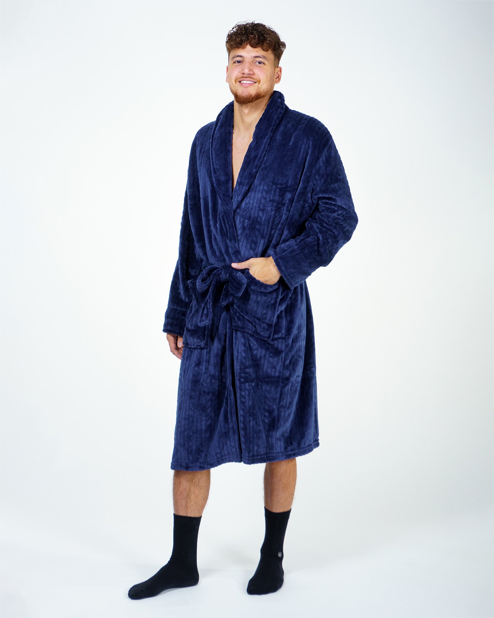 Robe de chambre Wanted cable Navy