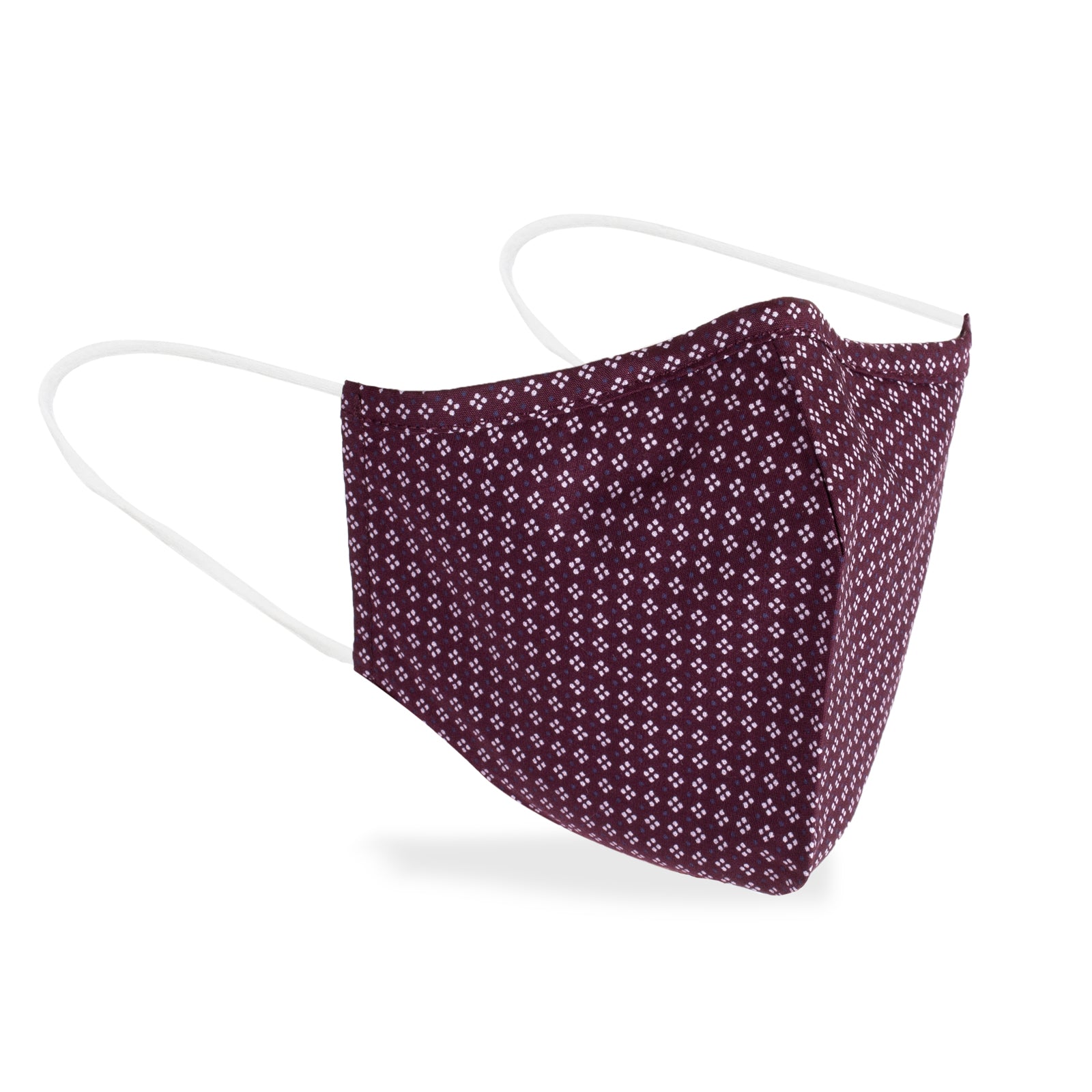 Masque en tissus lavable pourpre avec motifs