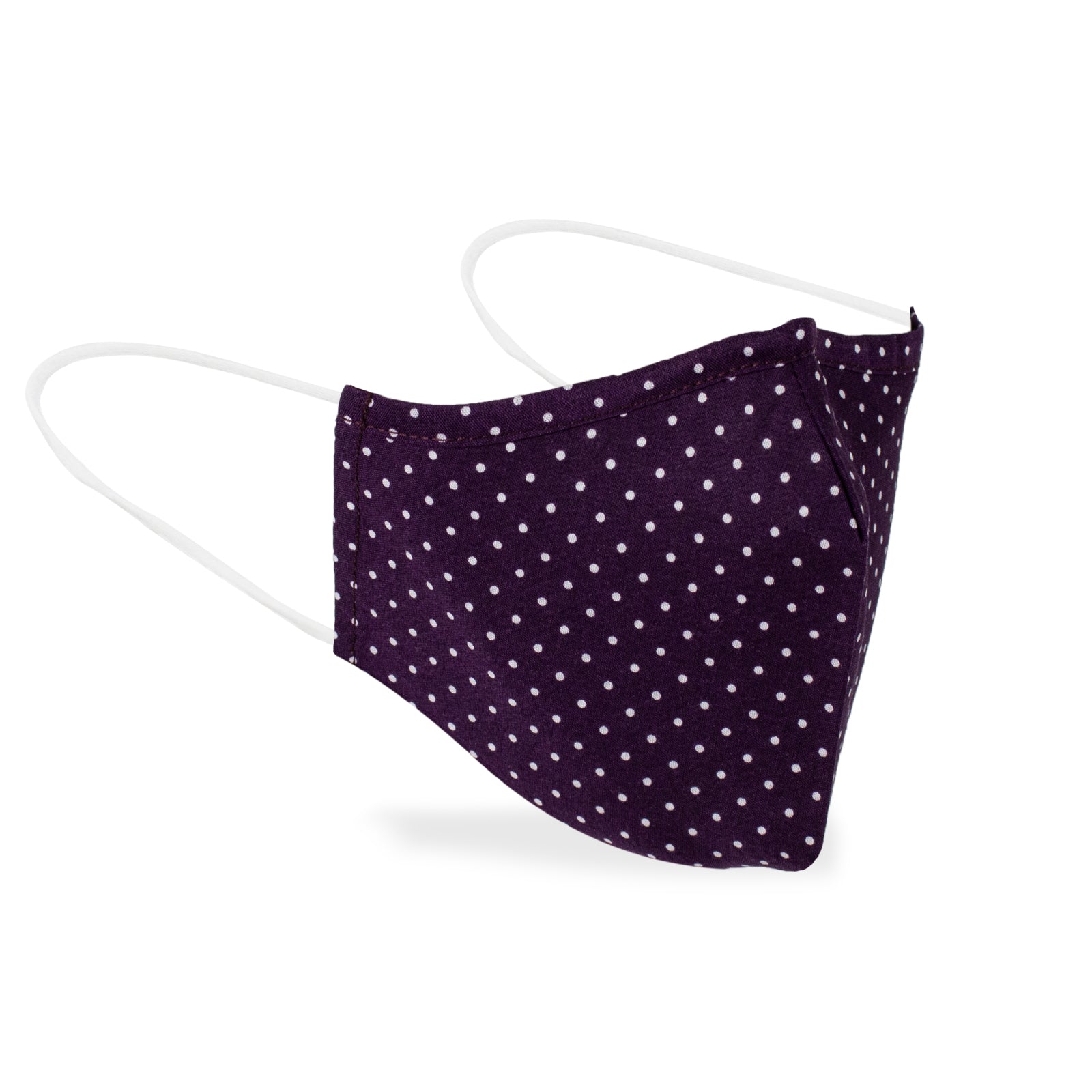 Masque en tissus lavable poupre avec motifs picots