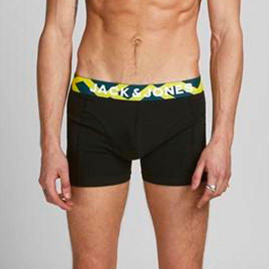 Boxer court Jack & Jones George noir et jaune