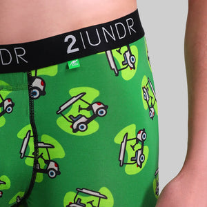 2Undr - Swing Shift Boxer Brief : Car Path Green