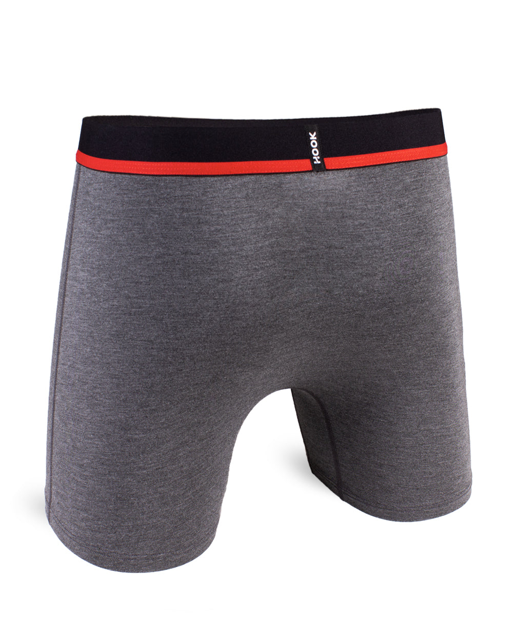 Boxer Feel : Solid Charcoal & Red