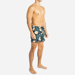 Bn3th - Agua Volley 2N1 Swim Short 5" : Tropical Floral Black