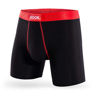 Boxer Hook Underwear Feel noir et rouge