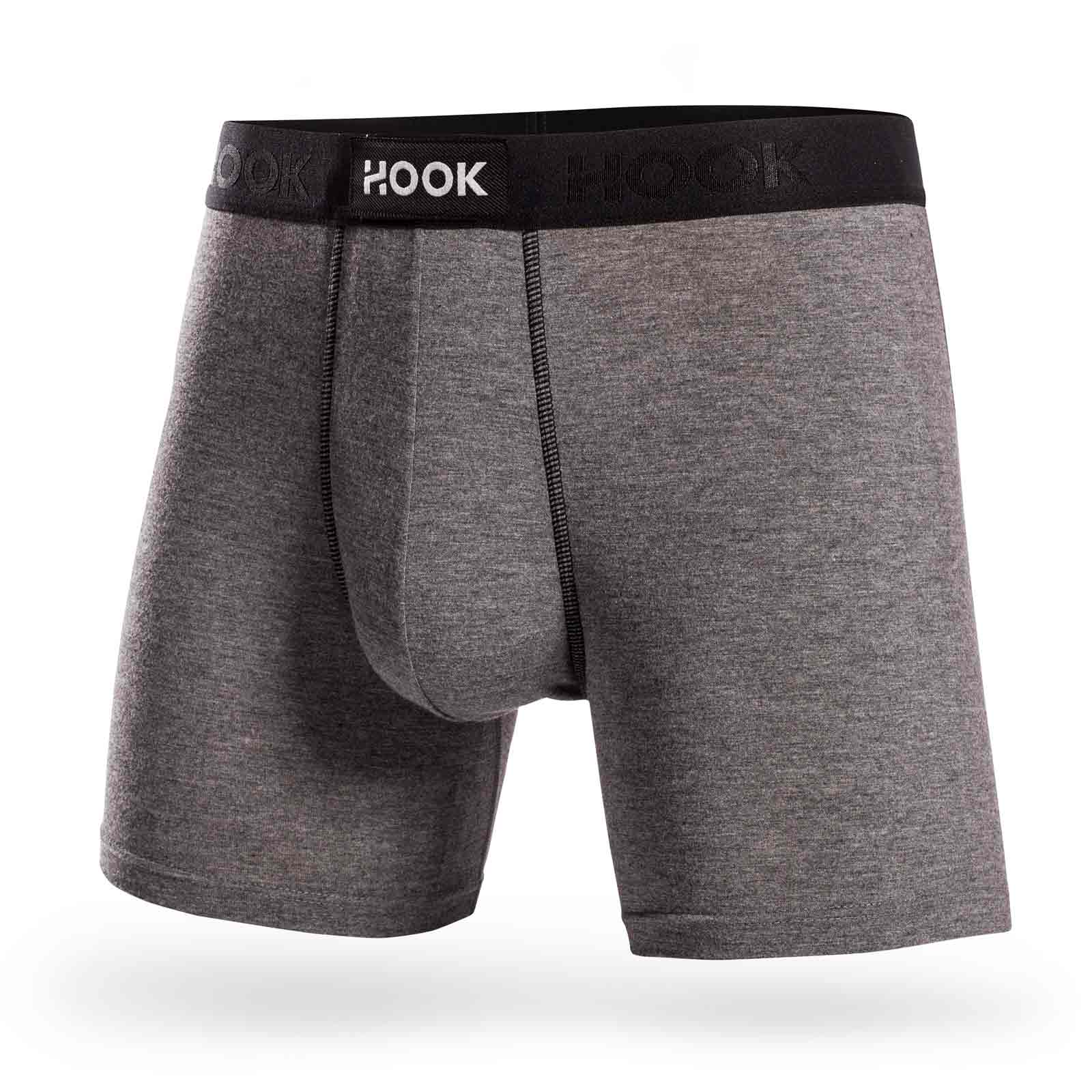Boxer Hook Underwear Feel gris et noir