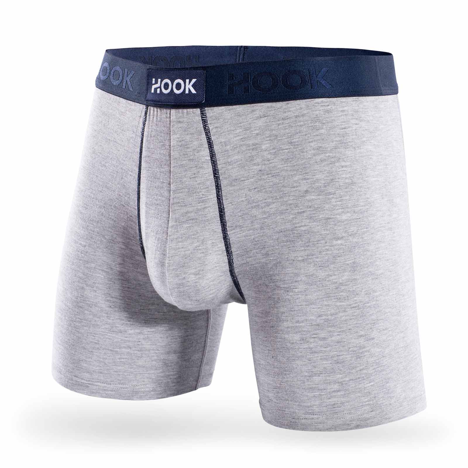 Boxer Hook Underwear Feel gris et bleu marine